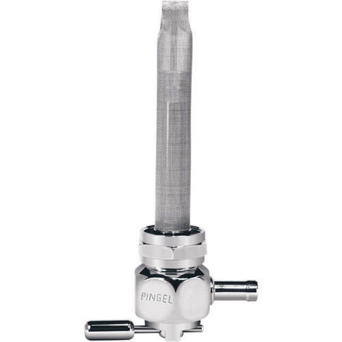 PartzBiz HD: 4407154-Pingel 6311-CHO Power Flo Oval Chrome HEX 180 Deg Inward 22mm Petcock Harley | 6311-CHO