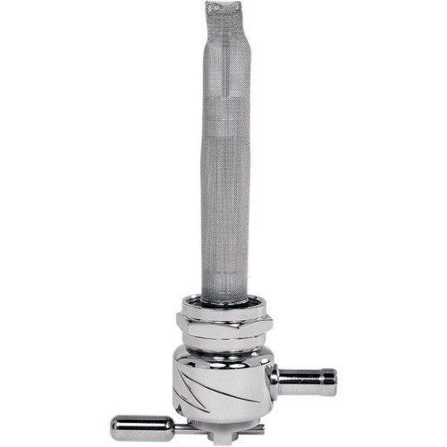 PartzBiz HD: 4407155-Pingel 6311-CL Power Flo Lightning Chrome HEX 180 Deg Inward 22mm Petcock Harley | 6311-CL