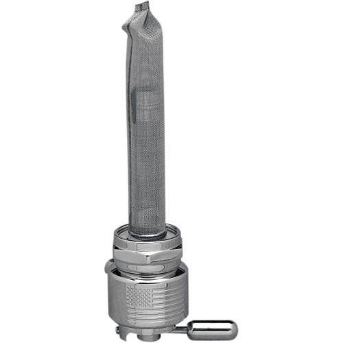 PartzBiz HD: 4407158-Pingel 6311-CRL Power Flo Flag Round Chrome 180 Deg Inward 22mm Petcock Harley | 6311-CRL