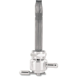 PartzBiz HD DSDS390250 - Pingel Smooth Chrome  90 Degree Rear Petcock for Harley | 4311-CR