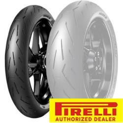 PartzBiz HD DS03010729 - Pirelli Rosso Corsa II 120/70ZR17 58W Radial Front มอเตอร์ไซค์ Blackwall Tyre | 2906900