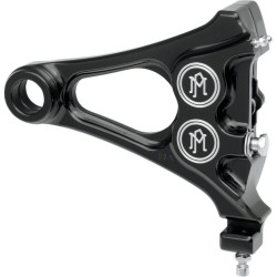 PartzBiz HD PM1294-0077-BM - PM Black Contrast Cut Rear Brake Integrated Caliper Harley Softail 06-07 - 1294-0077-BM