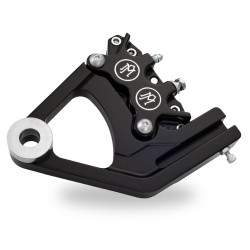PartzBiz HD PM1285-0052-BM - PM Black Contrast Cut Rear BrakeCaliper Bracket Harley Softail 00-07 - 1285-0052-BM