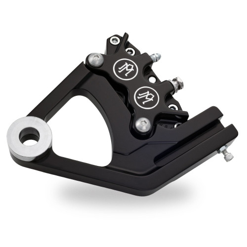 PartzBiz HD: 4407078-PM Black Contrast Cut Rear BrakeCaliper Bracket Harley Softail 00-07 - 1285-0052-BM