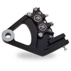 PartzBiz HD PM1274-0052-BM - PM Black Contrast Cut Rear BrakeCaliper Bracket Harley Softail 87-99 - 1274-0052-BM
