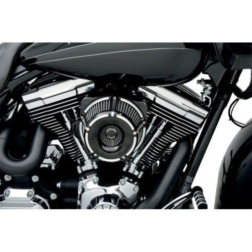PartzBiz HD: 4407039-Performance Machine Black Contrast Cut Scallop Rocker Box Covers Harley Twin 99-15 | 0177-2021-BM