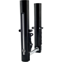 PartzBiz HD PM0208-2097-BM - Performance Machine PM Black Contrast Single Side Lower Legs Sliders 14-18 FLH | Performance Machine