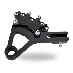 PartzBiz HD PM1259-0052-SMB - PM Black Ops 4 Piston Rear Brake Caliper for Harley Dyna 08-14 Models - 1259-0052-SMB