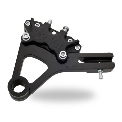 PartzBiz HD: 4407044-PM Black Ops 4 Piston Rear Brake Caliper for Harley Dyna 08-14 Models - 1259-0052-SMB