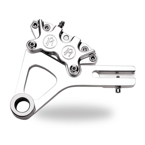 PartzBiz HD: 4407018-PM Chrome 4 Piston Rear Brake Caliper for Harley Dyna 06-07 Models - 1295-0052-CH PartzBiz HD: 4407018-PM Chrome 4 Piston Rear Brake Caliper for Harley Dyna 06-07 Models - 1295-0052-CH