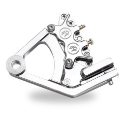 PartzBiz HD PM1274-0072-CH - PM Chrome 6 Piston Rear Brake Integrated Calipers for Harley Softail 87-99 - 1274-0072-CH