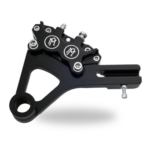 PartzBiz HD: 4406999-PM Contrast Cut 4 Piston Rear Brake Caliper for Harley Dyna 08-14 Models - 1259-0052-BM PartzBiz HD: 4406999-PM Contrast Cut 4 Piston Rear Brake Caliper for Harley Dyna 08-14 Models - 1259-0052-BM