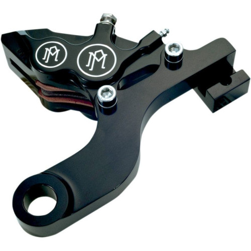 PartzBiz HD: 4407002-PM Contrast Cut 4 Piston Rear Brake Caliper for Harley Touring 08-14 W OEM Disc - 1257-0080-BM PartzBiz HD: 4407002-PM Contrast Cut 4 Piston Rear Brake Caliper for Harley Touring 08-14 W OEM Disc - 1257-0080-BM