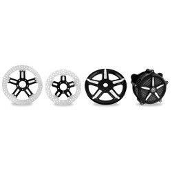 PartzBiz HD PM-FRM-BMP - Performance Machine PM Forged Formula Black Contrast Platinum Motorcycle Wheel Tire Packages