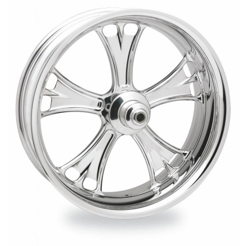 PartzBiz HD: 4406978-PM Gasser Chrome  Wheels Package Set With Tires Tires for Harley 