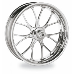 PartzBiz HD PM-HEA-CH - PM Heathen Chrome  Wheels Package Set With Tires Tires for Harley 