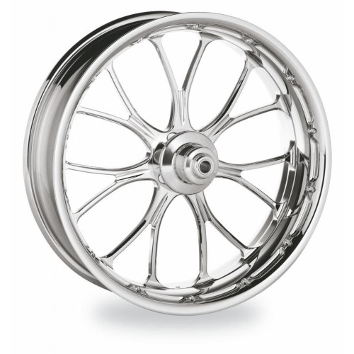 PartzBiz HD: 4406980-PM Heathen Chrome  Wheels Package Set With Tires Tires for Harley 