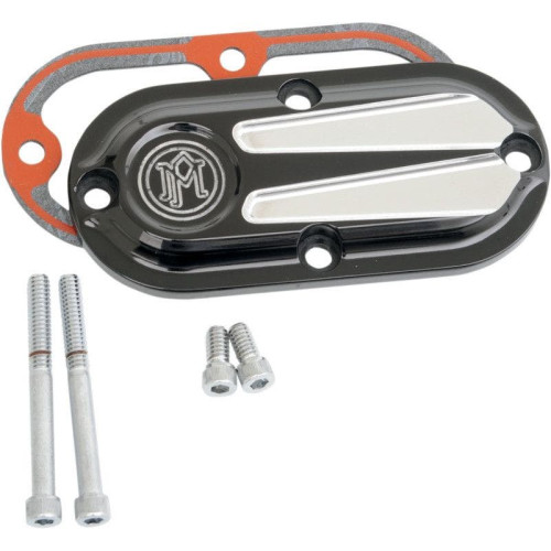 PartzBiz HD: 4406984-Performance Machine Black Platinum Scallop Inspection Cover Harley Softail Dyna | 0177-2028-BMP