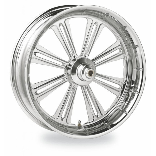 PartzBiz HD: 4406944-PM Riviera Chrome  Wheels Package Set With Tires Tires for Harley 