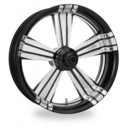 PartzBiz HD PM-SHK-BMP - PM Shock Contrast Cut Platinum  Wheels Package Set With Tires Tires Harley  