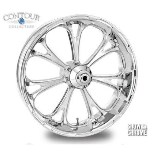 PartzBiz HD: 4406932-PM Contour Virtue Chrome  Wheels Package Set With Tires Tires for Harley 