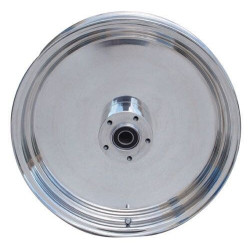 PartzBiz HD MW37-555 - Polished Solid Billet Aluminum Front Wheel 16x3.5 Dual Disc Harley 00-Later