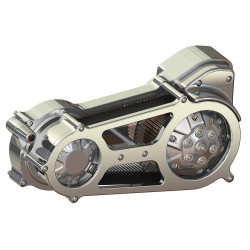 PartzBiz HD MW58-853 - Polished Ultima 2" Open Belt Primary Drive Old School Belt Drive Harley FLH 90-06 58-853