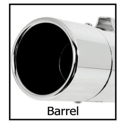 PartzBiz HD MU97109 - Power House All Chrome 3.5 Slip-On Mufflers Barrel Tip 97109 Harley Dresser 85-16