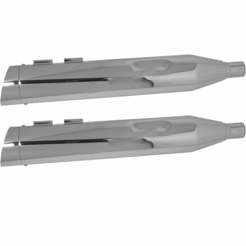 PartzBiz HD: 4406882-Power House All Chrome 4.5 Slip-On Mufflers Slash Tips Harley Dresser 85-16 PartzBiz HD: 4406882-Power House All Chrome 4.5 Slip-On Mufflers Slash Tips Harley Dresser 85-16