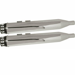 PartzBiz HD MU97146 - Power House Chrome 3.5" Slip-On Mufflers 97146 Harley Dresser 85-16