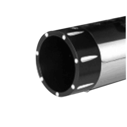 PartzBiz HD MU97131 - Power House Chrome 3.5 Slip-On Mufflers Black Tear Drop Tip Harley Dresser 85-16