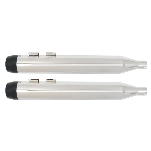 PartzBiz HD: 4406851-Power House Chrome 4.5 Slip-On Black Tapered Tips Harley M8 Touring 17-Up PartzBiz HD: 4406851-Power House Chrome 4.5 Slip-On Black Tapered Tips Harley M8 Touring 17-Up