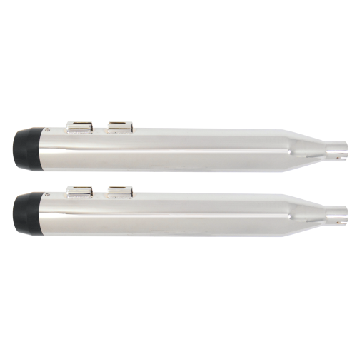 PartzBiz HD: 4406858-Power House Chrome 4" Slip-On Mufflers Black Step Down Tip Harley M8 17-Up PartzBiz HD: 4406858-Power House Chrome 4" Slip-On Mufflers Black Step Down Tip Harley M8 17-Up