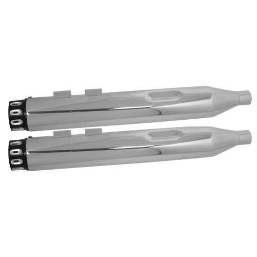PartzBiz HD: 4406859-Power House Chrome 4" Slip-On Mufflers Black Step Down Tip Harley M8 17-Up PartzBiz HD: 4406859-Power House Chrome 4" Slip-On Mufflers Black Step Down Tip Harley M8 17-Up