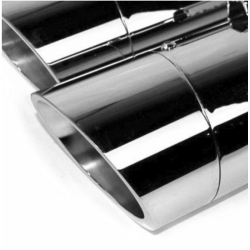 PartzBiz HD MU97122 - Power House Chrome 3.5 Slip-On Mufflers Slash Black Step Down Tip Harley Dresser 85-16