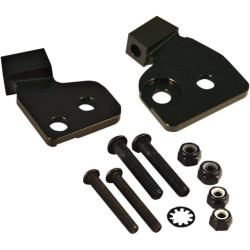 PartzBiz HD DS06351552 - PowerMadd Cobra Black Star Series Handguard Mount Kit สำหรับ Harley 17-18 ไฮดรอลิก