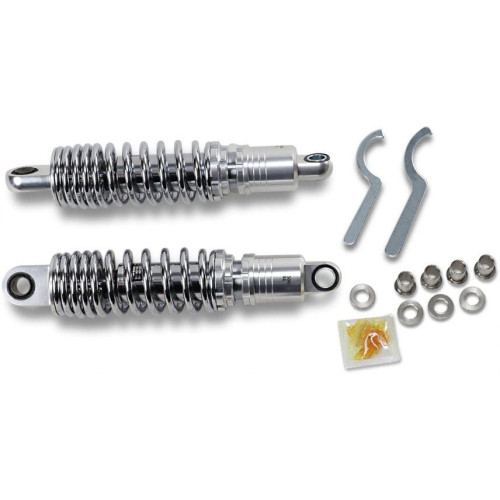 PartzBiz HD: 4406814-Drag Premium Low Profile Black 10.5" Adjustable Rear Spring Shocks XL  | 1310-1189
