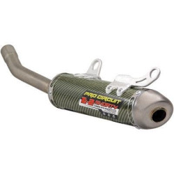 PartzBiz HD DS18211987 - Pro Circuit Ti-2 Silencer Carbon Titanium Muffler Exhaust Honda CR250R 92-96 1821-1987 18211987 off road performance upgrade slip on muffler pipe header best for dirt bike motocross x