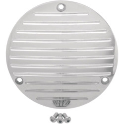 PartzBiz HD DSDS375745 - Pro One 1 Millennium Ball Milled Chrome 3 Hole Derby Cover Harley Big Twin 70-98 | 202130