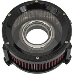 PartzBiz HD DS10102629 - Trask TM-1022-BK Black Assault Charge เครื่องฟอกอากาศแบบใสไหลสูง Harley XL 91-22 1010-2629 10102629 softail road electra glide dyna breakout big twin Sporty ดีที่สุดสำหรับ 883 1200