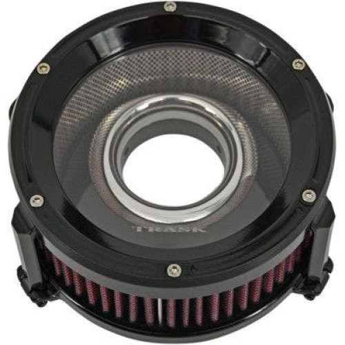 PartzBiz HD: 4406780-Trask TM-1022-BK Black Assault Charge เครื่องฟอกอากาศแบบใสไหลสูง Harley XL 91-22 1010-2629 10102629 softail road electra glide dyna breakout big twin Sporty ดีที่สุดสำหรับ 883 1200