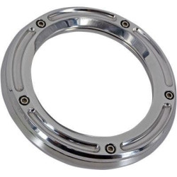 PartzBiz HD DS11070641 - Trask TM-0040CH Chrome Billet Assault Clear Derby Cover 5-Hole Harley 98-18 1107-0641 11070641 softail road electra glide dyna breakout big twin Sporty buy best for 883 1200 