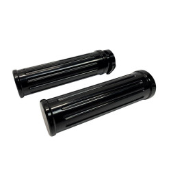PartzBiz HD DS06302563 - Pro-One 500560B ปลอกแฮนด์อลูมิเนียม Billet สีดำคู่ 1” แฮนด์ Harley Harley