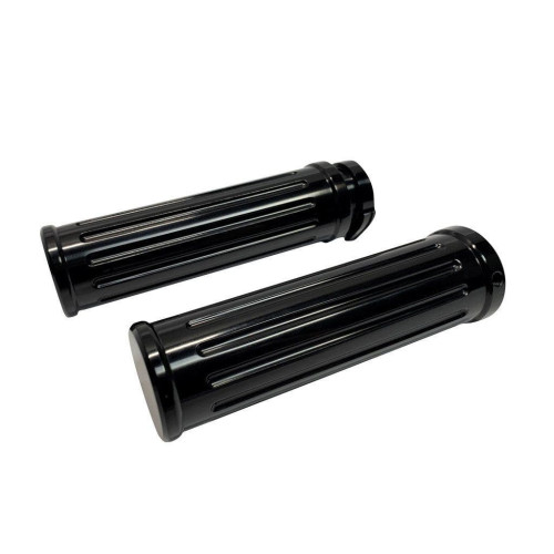 PartzBiz HD: 4406750-Pro-One 500560B ปลอกแฮนด์อลูมิเนียม Billet สีดำคู่ 1” แฮนด์ Harley Harley