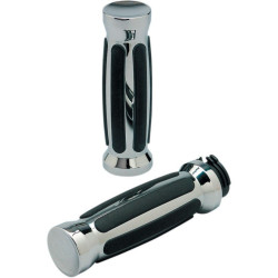 PartzBiz HD DS490000 - Pro-One Chrome พร้อมด้ามจับยางแบบตรงสำหรับ Harley Cable Throttle 84-17 | 490000 PartzBiz HD DS490000 - Pro-One Chrome พร้อมด้ามจับยางแบบตรงสำหรับ Harley Cable Throttle 84-17 | 490000