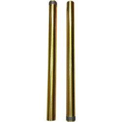 PartzBiz HD DS04040566 - Pro-One Hard Gold 49MM ท่อตะเกียบคู่ 22.875” ความยาว Harley Touring 14-21