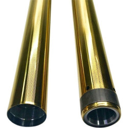 PartzBiz HD DS04040569 - Pro-One Hard Gold 49 มม.ท่อคู่ 24.875 ความยาว Harley Touring 14-21