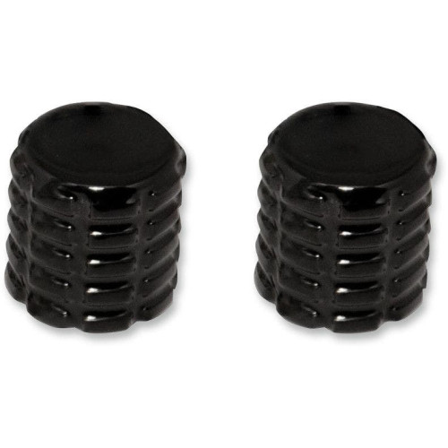 PartzBiz HD: 4406741-Pro Pad Black Finish 2 Short Billet Docking Hardware Station Covers for Harley  | DSC-FP-SB