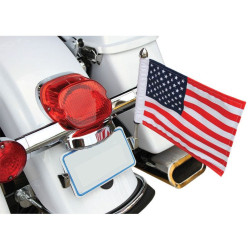 PartzBiz HD DS05211012 - Pro Pad ขัดเงาป้ายทะเบียนเสาธง Mount w/ 6x9 American USA 4 Harley | RFM-LPM