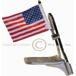 PartzBiz HD DSRFMSQSB - Pro Pad 1/2 ” เสาธงติดด้านข้างทรงสี่เหลี่ยม & เสาธง 6x9 Flag 4 Harley / Metric | RFM-SQSB